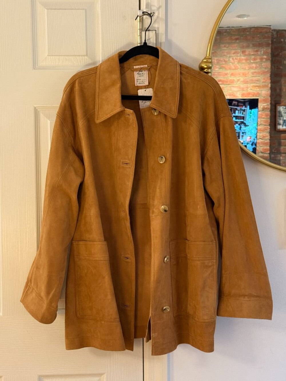 Freepeople Annalise Suede Jacket MED (Fits Oversized)
